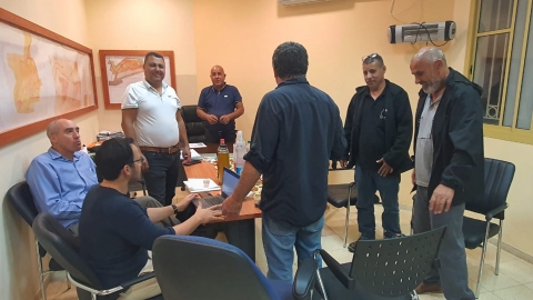 פגישה עם וועד כמאנה בנושא תשתיות
